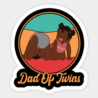 Dad Of Twins Classic Overachiever Fathers Day Twin Parents Sticker